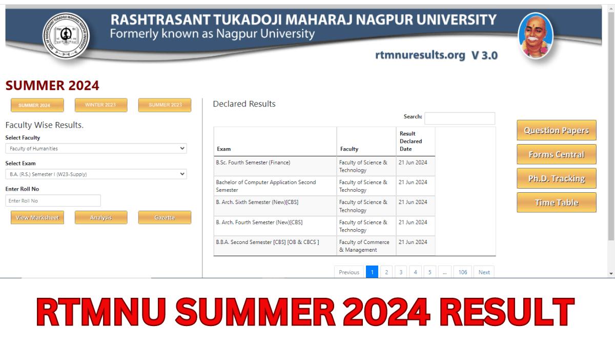 RTMNU result SUMMER 2024 RESULT B.COM